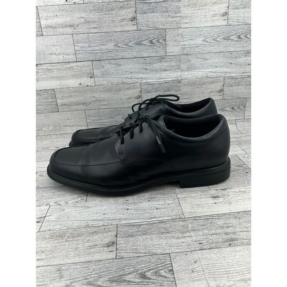 Rockport Men Hydro-Shield Waterproof Black‎ Leather Bicycle Toe Oxfords Size 12M